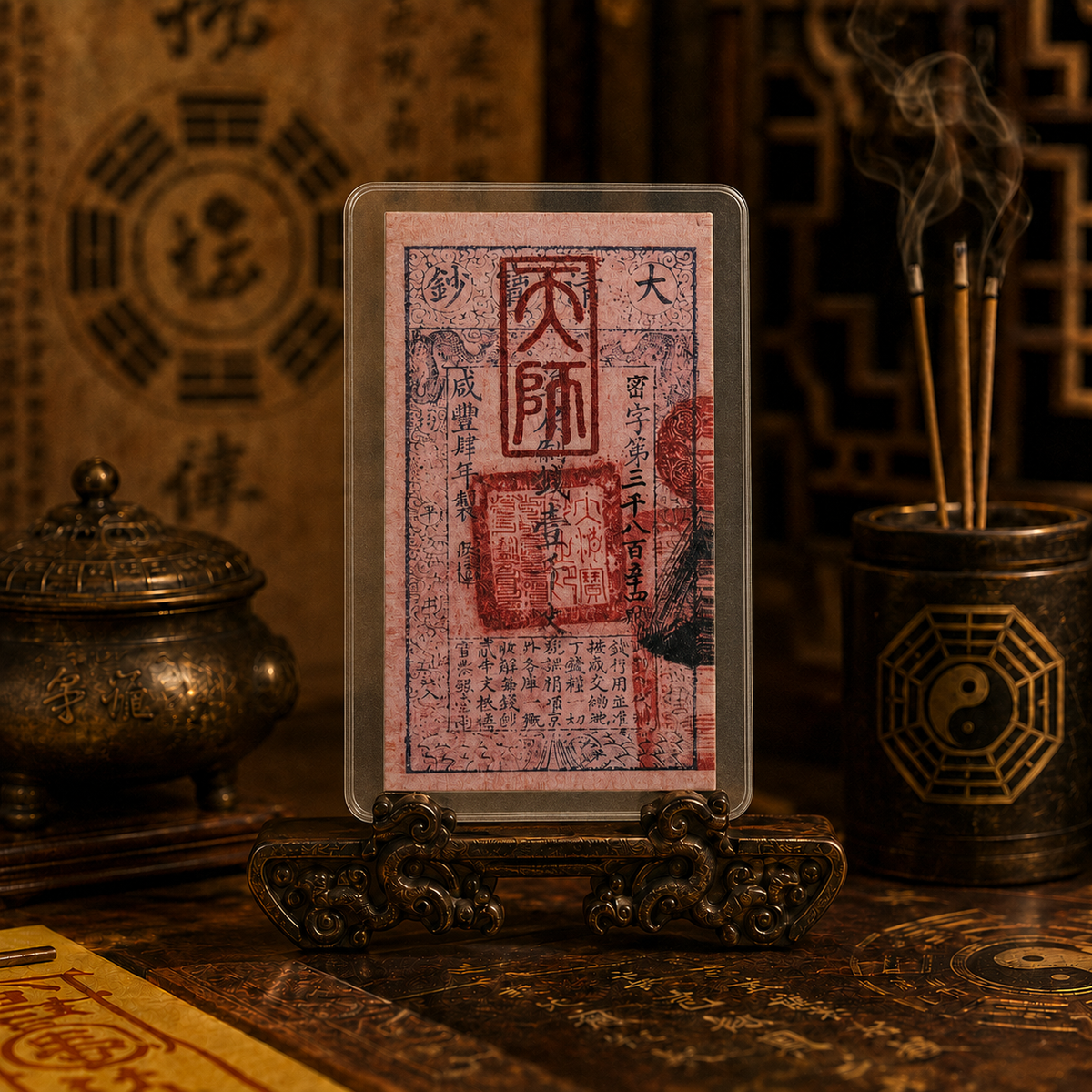 Vintage Taoist talisman card