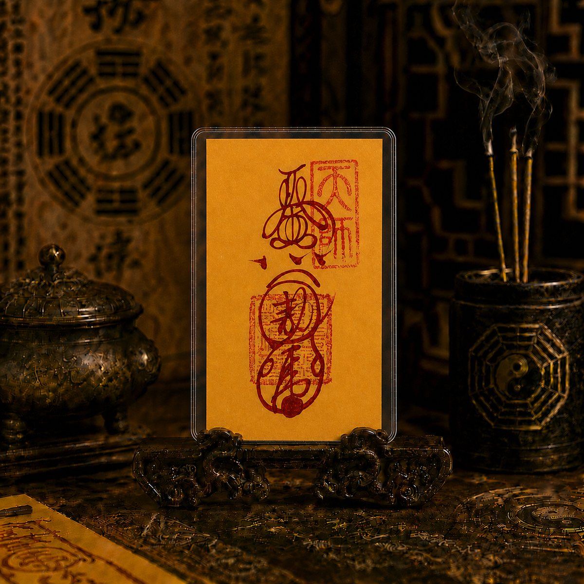 Taoist talisman card