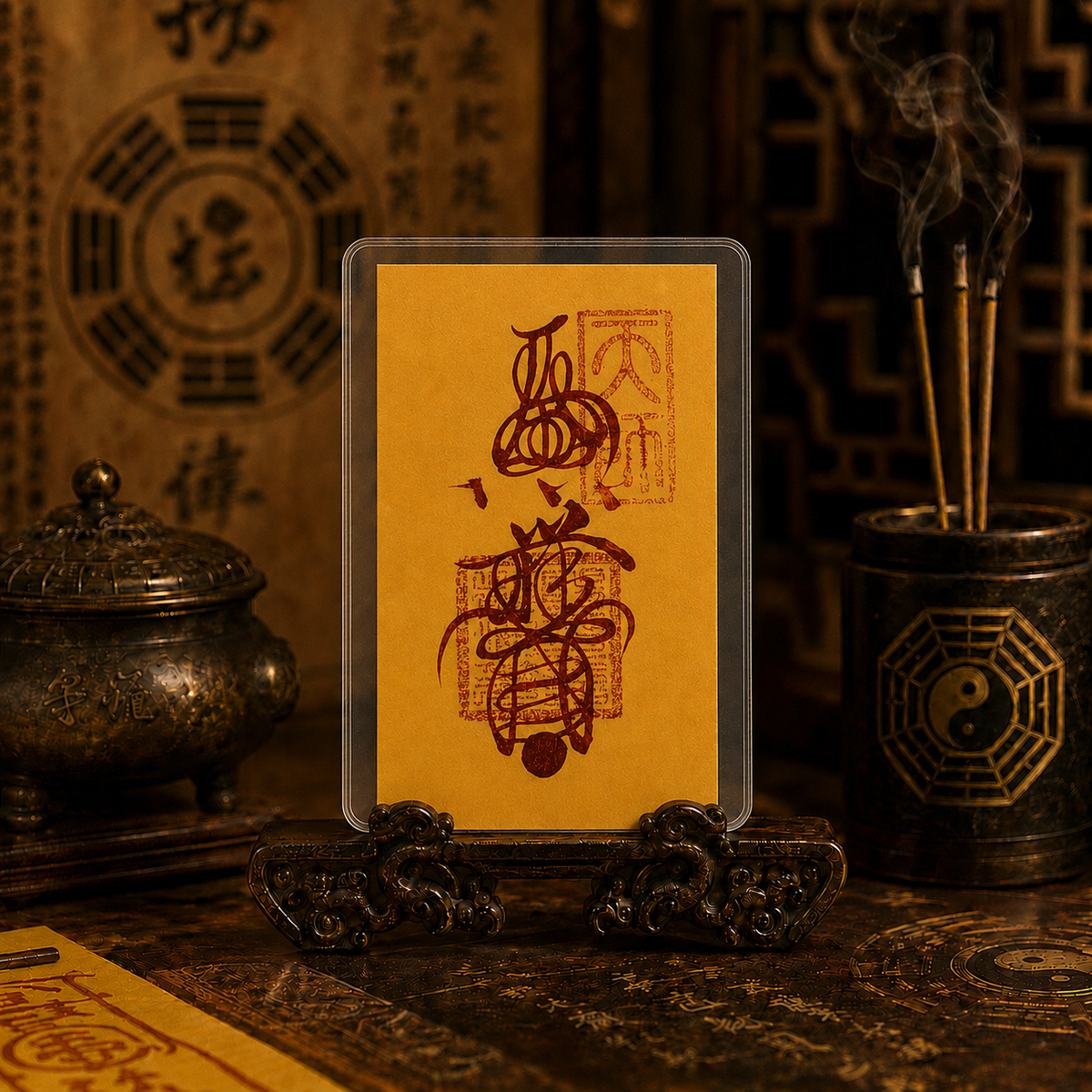 Taoist talisman card