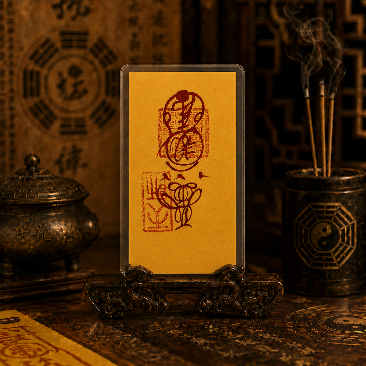 Taoist talisman card