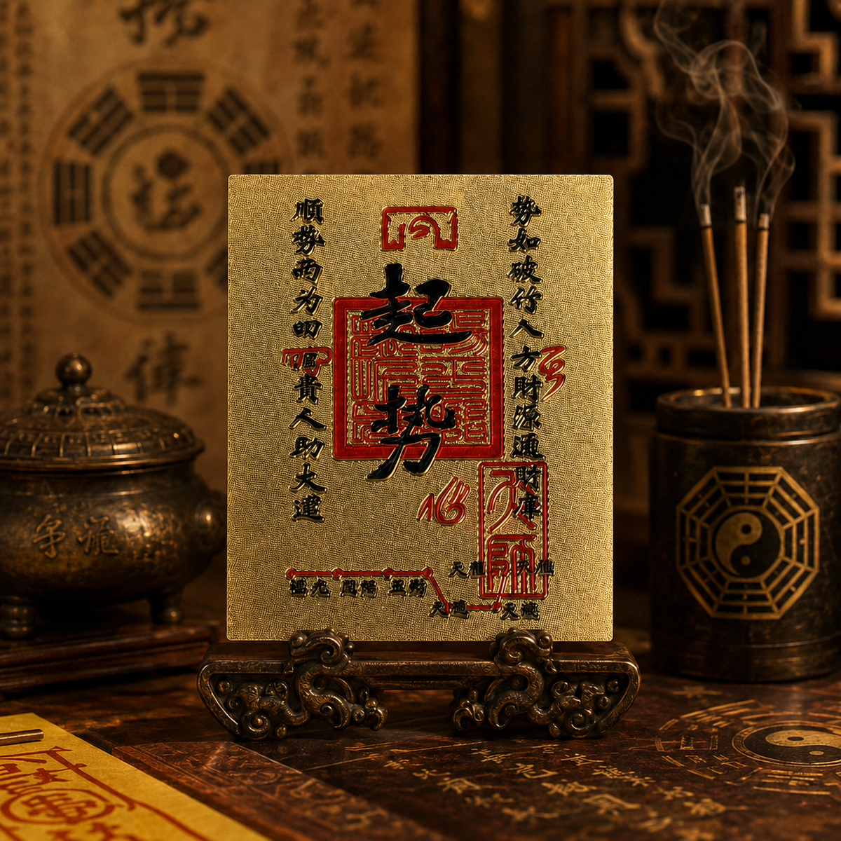 Vintage Taoist talisman card