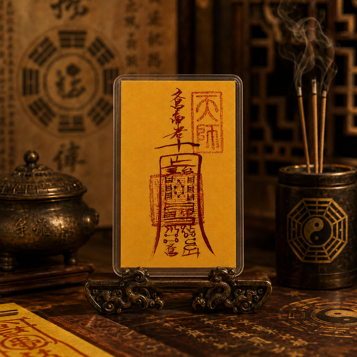 Taoist talisman card