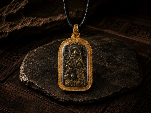 Framed dark talisman pendant