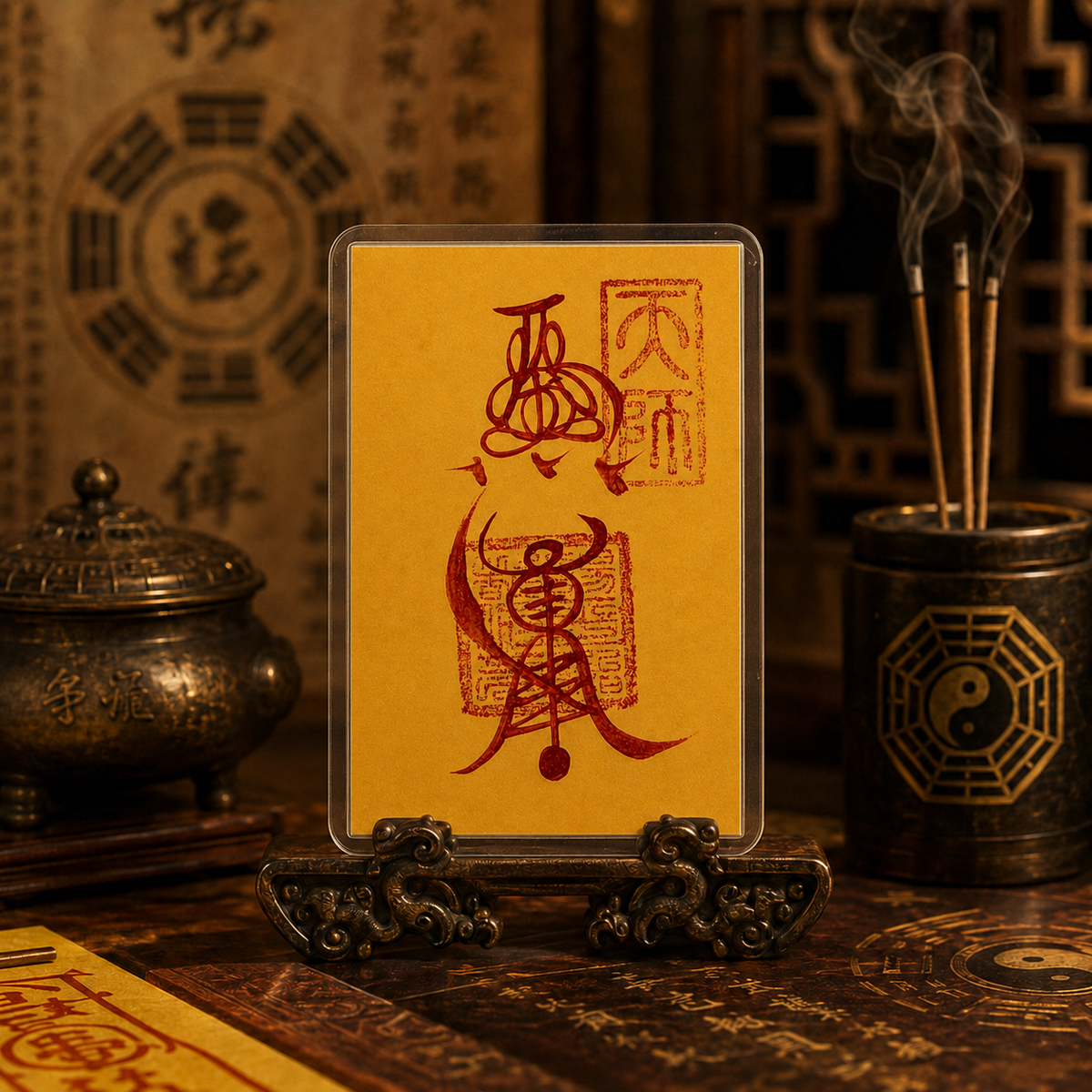 Taoist talisman card