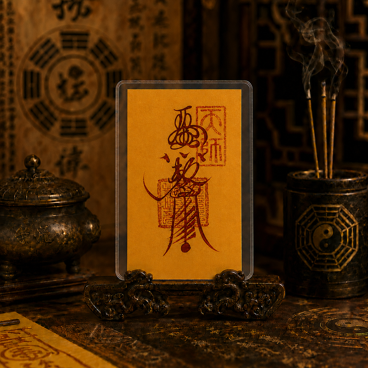 Taoist talisman card